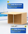 Measurement instructions alongside a box demonstrating Beefy 20 Inch Stainless Gas Struts 80 Lb Marine Grade 2 Pack With Brackets usage.