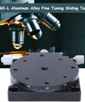 60mm Fine Tuning Optical Sliding Stage With 360 Degree Sliding Table Rock Solid Manual Displacement RS60 L 29.4N Load