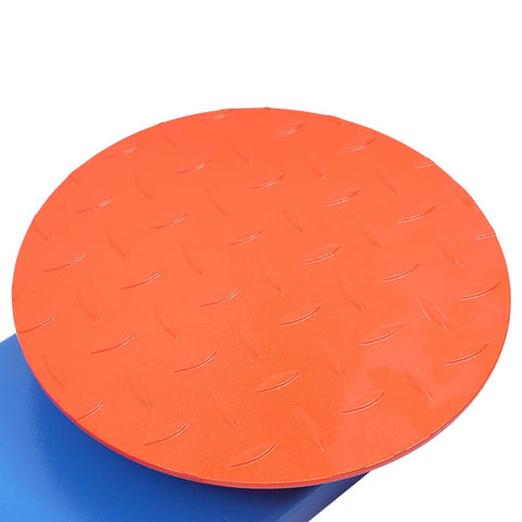 Handheld Manual Stretch Film Pallet Wrapping Dispenser Heavy Duty Packing Machine For Warehouse Logistics No Sweat Setup Handles Big Loads With Ease Supports 132 Lbs Ready To Roll round orange platform top view