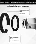 10 Sets 3/8 Inch And 10 Sets 1/2 Inch Impact Wrench Retaining Rings With O Rings Replacement Snap Clip Kit