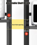 5-Tier Metal Standing Storage Shelves On Wheels With Height Adjustable Racks showing adjustable shelf height