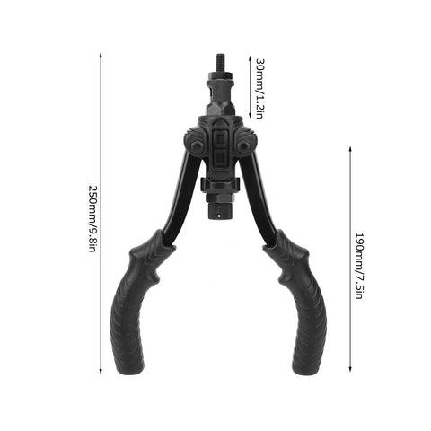 Heavy Duty Dual Handle Rivet Gun Kit With Comfort Grip Handles For M3 To M10 Thread Sizes And Easy Installation Tool Set For Pros And DIYers, 250mm