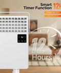 Panel Heater With Remote Control And Towel Bar, Freestanding Radiant Electric Space Heater With LCD Touch Screen close-up