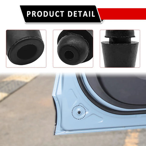Heavy Duty Rubber Car Door Slam Stoppers And Buffer Pads Set Of 10 showing different rubber stopper designs for vehicle protection.