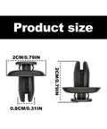 30-Piece Push Type Retainer Clip Set For Bumper Engine Cover And Fender Splash Shield Compatible With Mazda and Toyota