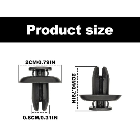 30-Piece Push Type Retainer Clip Set For Bumper Engine Cover And Fender Splash Shield Compatible With Mazda and Toyota