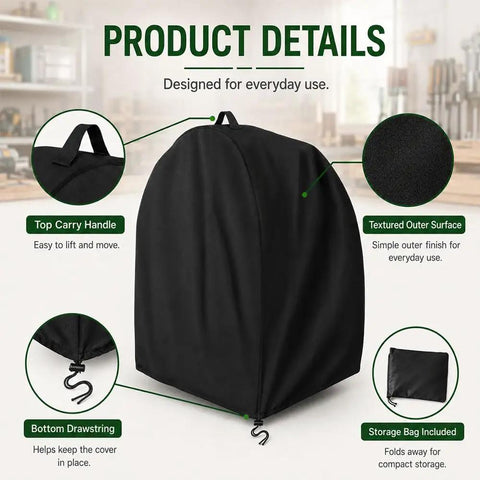 Built Like A Tank Miter Saw Cover Fits Costway Ep24567 Chop Saw Heavy Duty Dust And Rain Resistant Guard 210D Tough Weave Fabric Fast Grip Handle Garage Tool Storage Pouch Grey