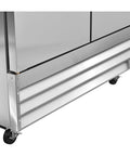 Industrial Reach In Refrigerator With 47 Cu Ft Hella Spacious Double Solid Doors Commercial Grade stainless steel base with heavy duty casters.