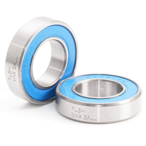 Cartridge Bearings 15x28x7mm Set For Bikes With Blue Chrome Steel Sealed Grease Full Balls 6902 Style Heavy Duty Hubs Pivot Replacement No Retainer Durable Bearing Kit 4 Pieces, two blue sealed bearings