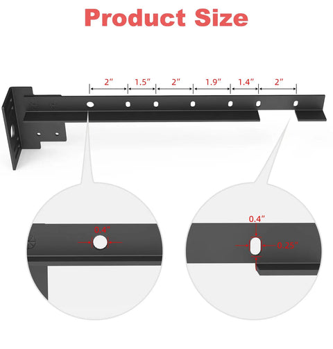 Universal Footboard Extension Brackets For Bed Frames Knockout Fix Hardware Kit Bolt On Design Fits Twin Queen King Sizes dimensions 2 inch width