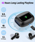 Bluetooth 5.4 Earbuds With Active Noise Canceling And ENC For Quiet Commutes, IPX7 Water Resistance, all-day battery life display