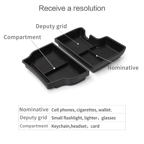 2 Pack Center Console Organizer Lower Tray For Toyota Sienna 2021 2022 2023 2024 2025 2026 Interior Storage Box ABS Tray With Non Slip Mat