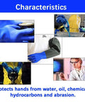 Heavy Duty 28 Inch Shoulder Length Waterproof Rubber Gloves PVC Coated For Chemical Oil And Solvent Resistance in use