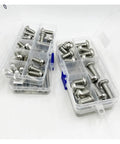 Hex Socket Hexagon Button Cap Head Metric Machine Bolt Assortment Kit M2 Through M10 For DIY Projects And Metalworking Precision Fasteners And Hardware Essentials, 304 stainless steel bolts in organizer case