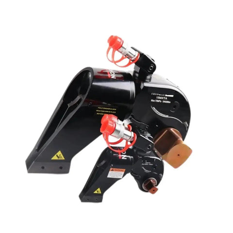 Heavy Gear Workhorse Hydraulic Torque Wrench Delivering 1940 To 19409 Nm Knockout Power With 2-1/2 Inch Square Drive And 360 Swivel Hose, side view showcasing design and connectors.