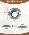 10 Pack 15mm Round Tungsten Carbide Lathe Tool Inserts Indexable Replacement Turning Heads For Precision Metalworking CNC Machining Detailed size chart with dimensions.