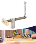2 Pack Bench Dog Clamps For 20mm Or 7.9 Inch Holes, stainless steel and brass clamp in woodworking setup
