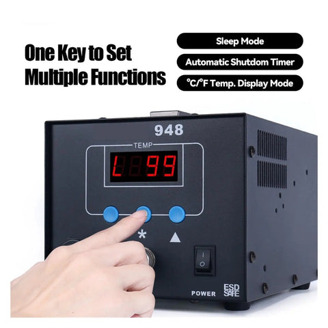 Hand operating High Power Soldering Hot Plate Desoldering Station 90W With Auto Shutoff, 350-480C Temperature Range, Digital Temp Correction