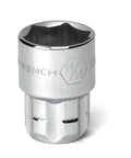 11/16 socket from 21-Piece Three Eighths Inch Drive Pass-Thru Ratchet And Socket Set SAE Metric With Thin Head, Five Degree Arc