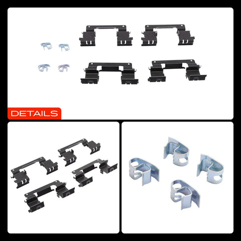 Premium Front Disc Brake Hardware Kit Fit For Toyota Camry Sienna Avalon Lexus Es300 Es330 Stop Lights With Precision Clamps And Durable Steel Parts For Top Tier Slaying Performance, black steel springs