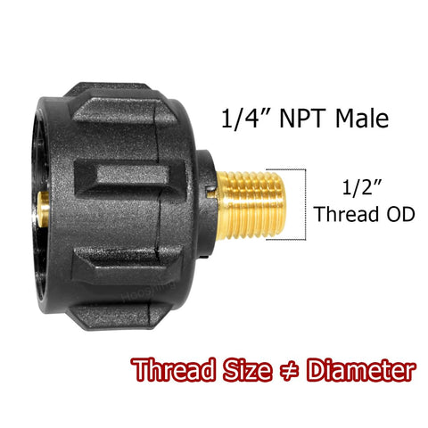 Propane Gas Fitting Adapter 1/4 Inch NPT Male Pipe Thread Connector For Regulator Or Hose Leak Proof Quick Install Durable Fit For QCC1 Systems Pack Of 1