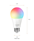 Smart WiFi LED Light Bulb A19 Millions Of Colors And Tunable White 2700K To 6500K Dimmable 4.33 inch bulb with color range