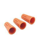 Close-up of orange insulated wire caps from the 700 Piece Electrical Wire Connectors Kit With Easy Screw In Nuts And Springs