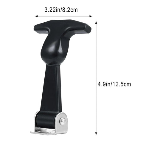 2 Pieces Elastic Rubber Hood Latches With Stainless Steel Brackets Flexible THandle Draw Latches For Tool Cabinets Vehicle Engines And Hood Durable Rubber Construction With Brackets For Secure Closure