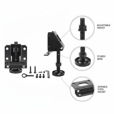 Adjustable Cabinet Feet For Uneven Floors Heavy Duty Cold Rolled Steel Wardrobe Supports With Wrench And Screws Set Of Four