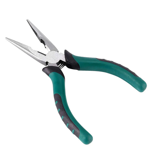 12 Piece 6 Inch Spring Needle Nose Pliers Set With Heavy Duty Steel, Insulated Nonslip Rubber Handles, Side Cutting Wire Cutter
