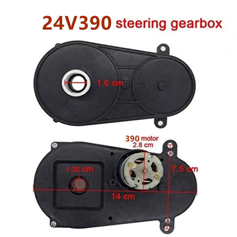 Kids Ride On Car Steering Gearbox With 24V Motor Replacement Parts For Remote Control Cars RS390 Electric Steering System Durable Gearbox