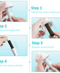 Step-by-step guide for Replacement Mouthpiece Kit For Water Bottles Compatible With Insulated Filtered Water Bottles Includes 3 Silicone Mouthpieces And 4 Filter Cartridges Easy Swap Bottle Parts Upgrade Food Grade Silicone installation