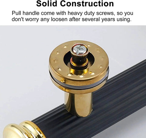 Close-up of Push Pull Sliding Glass Door Handle With Fittings showing solid construction and heavy-duty screw