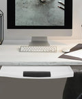 Heavy Duty Sliding Keyboard Tray With Built In Pen Slot And Slick Silver Glide Rails For No Sweat Under Desk Organization and your best ever office setup upgrade in use.