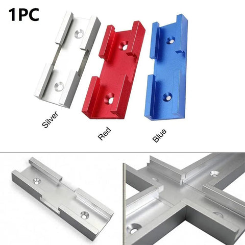 Portable Aluminum Woodworking T Track Cross Connector For Jig Setup And Tool Fixing, Grab And Go Slim Cross Rail System For Workshop Use