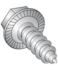 18 8 Stainless Steel Sheet Metal Screw With Serrated Hex Washer Head And Hex Drive Type AB Point Ten To Sixteen Thread Size One Half Inch Length No Frills Plain Finish Pack Of Twenty Five