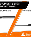 Top Shelf Replacement Gas Struts Set Of 2 With 17 Inch Extended Reach And 47 Pound Lift Force Featuring Quick Grip 10mm Nylon Ball Sockets For Hassle Free Trunk Hatch And Gate Swaps cylinder and shaft end fittings