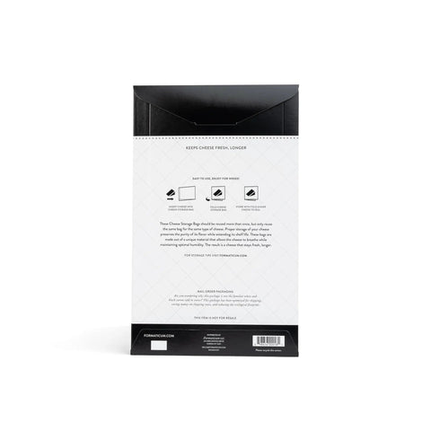 Back of Porous Cheese Storage Bags 15 Pack 6.25 X 11 Inches Wax Paper Wrapping Bags For Brie Camembert Manchego And Charcuterie package