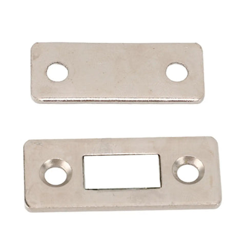 10 Pack Cabinet Door Magnetic Catch Set Stainless Steel And Cold Rolled Steel Heavy-Duty Magnetic Seal parts close-up