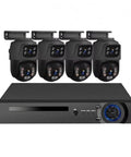8ch POE Outdoor Security Camera Surveillance NVR Kit Featuring 6MP Dual Lens IP Cameras Smart Human Tracking Advanced Night Vision with four cameras and NVR