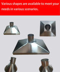 Shop Built Stainless Steel Fume Hood Bell Shaped Welding Smoke Extractor For Solid Fume Collection in various shapes.