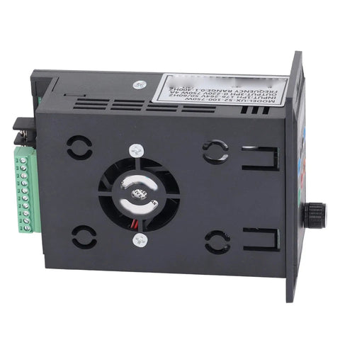 Rugged VFD With Premium Copper Coils 750W Inverter For Water Pumps And Automated Machine Tools High Performance Motor Controller For Heavy Duty Industrial Apps, black side view with terminal block