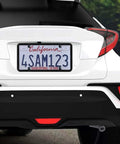 Clear License Plate Cover And Frame Set One Pack With Screws And Caps For Front And Rear UV Resistant PTE Shield on white car rear