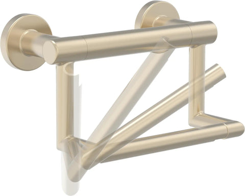 Champagne Bronze Tissue Holder And Assist Bar For Bathroom That Delivers Real 300 Lb Support With Zinc Posts And Stainless Steel Bar