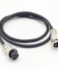 16.4 Foot GX16 3 Pin Cable From Male To Female Head Cordset For Aviation Panel Mount Connector Durable Zinc Alloy Shell Silver Plated Copper Pins