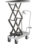 Strongway 2-Speed Hydraulic Rapid XT Lift Table Cart with scissor legs and casters, 500-lb capacity, 50.75 in lift height