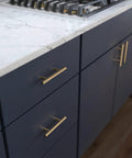 Kitchen cabinets with Champagne Bronze Cabinet Handles 3 Inch Hole Center Modern Pulls For Drawers And Cabinets 10 Pack Durable Solid Bar Hardware For Kitchen Cabinets And Dressers Easy Install Fade And Scratch Resistant Finish.