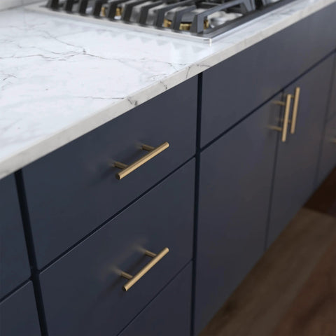 Kitchen cabinets with Champagne Bronze Cabinet Handles 3 Inch Hole Center Modern Pulls For Drawers And Cabinets 10 Pack Durable Solid Bar Hardware For Kitchen Cabinets And Dressers Easy Install Fade And Scratch Resistant Finish.