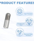 Stainless Steel M4 X 12mm Beefy Slotted External Thread Dowel Pins 15 Piece Set For Home Furniture Cabinets And Hinges