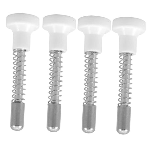Spring Loaded Latch Kit 12 Pieces For Cribs Beds Windows And Screens Easy Installation Fasteners in silver and white